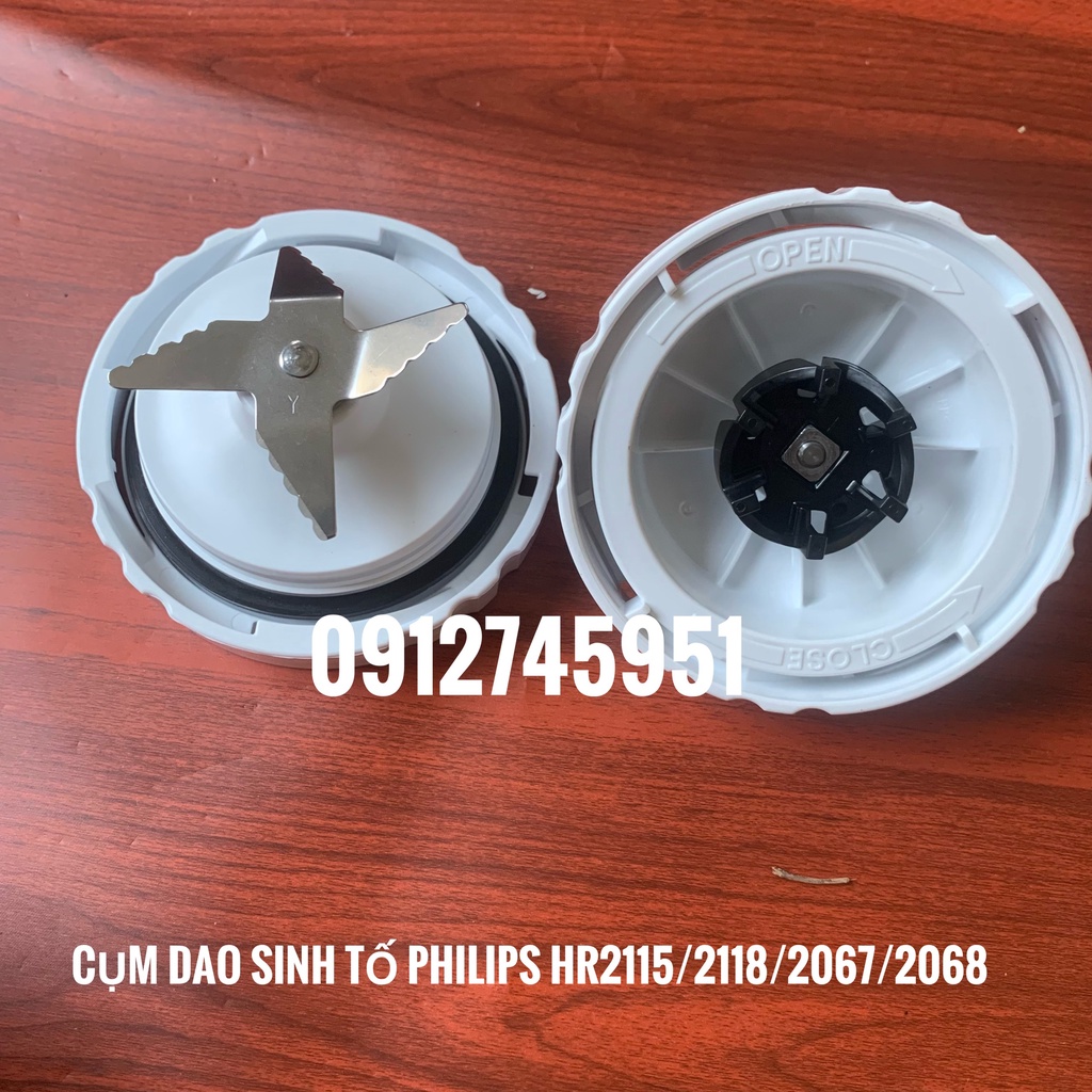 [Mã ELHA22 giảm 5% đơn 300K] Dao 2 (dao khô) và dao 4 (dao sinh tố) máy xay philips hr2115 hr2118- phụ kiện chính hãng