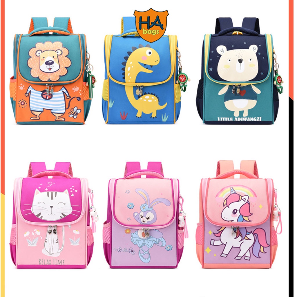 Balo mầm non siêu nhẹ cho bé mẫu giáo HABAGS kích thước 31x24x13cm  HA1018