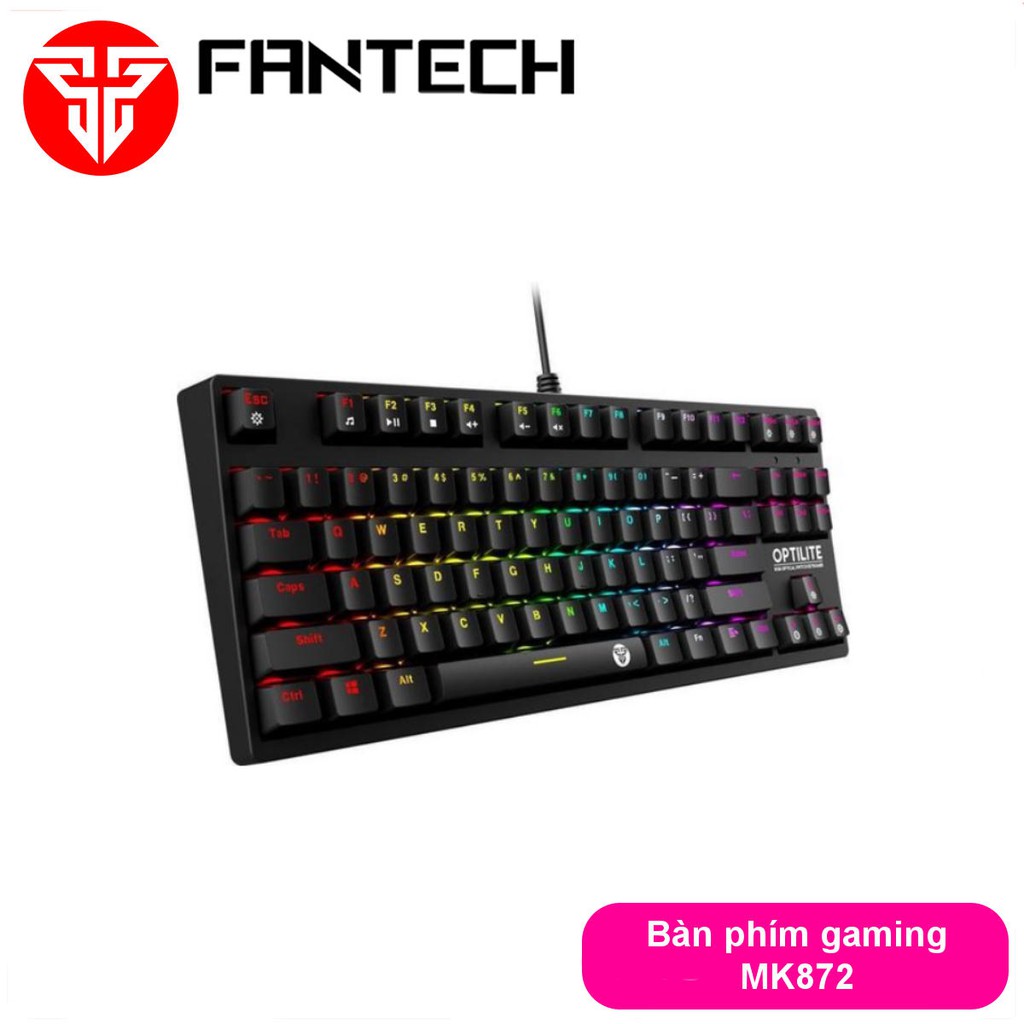 Bàn Phím chơi Game RGB Backlit Bàn Phím Quang Chống Nước Fantech MK872