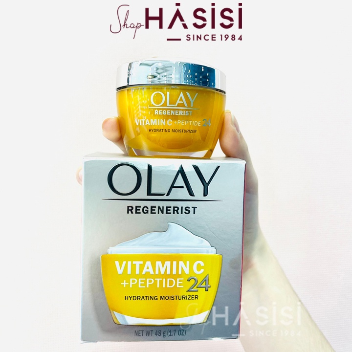 Kem Dưỡng Ẩm OLAY - Regenerist Vitamin C + Peptide 24 Hydrating Moisturizer 48g