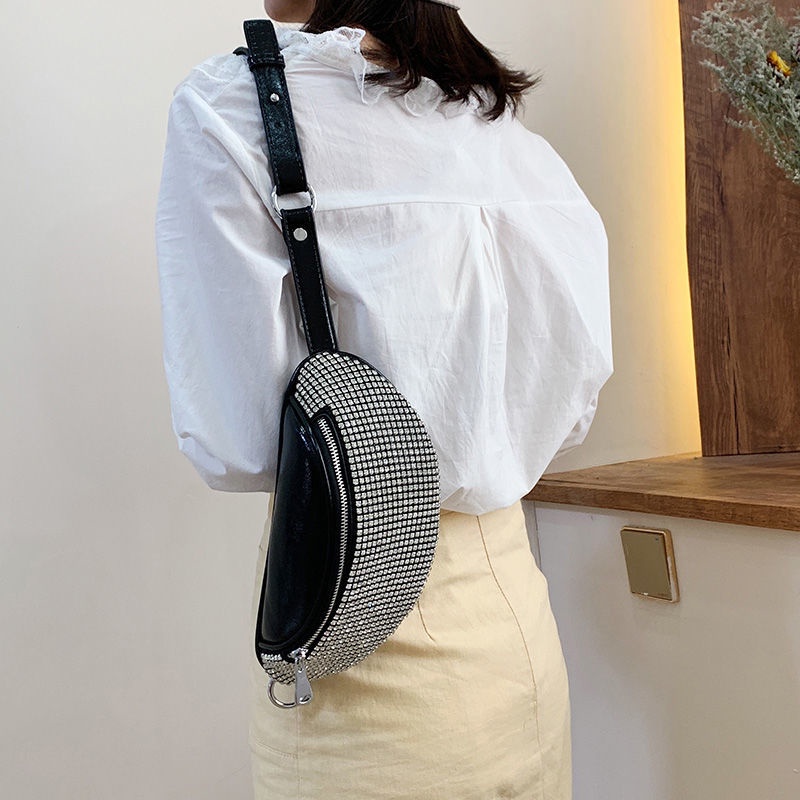 Túi Đeo Chéo Vai Đính Đá Kim Cương Toàn Diện Thời Trang Mùa Xuân Mới Cho Nữ