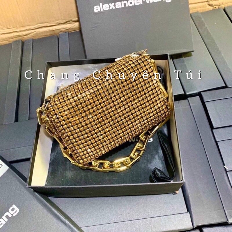[Fullbox hàng đẹp] Túi Alex đá đi tiệc kiểu mới sang chảnh,túi Wang đính đá thời trang (clip thật)