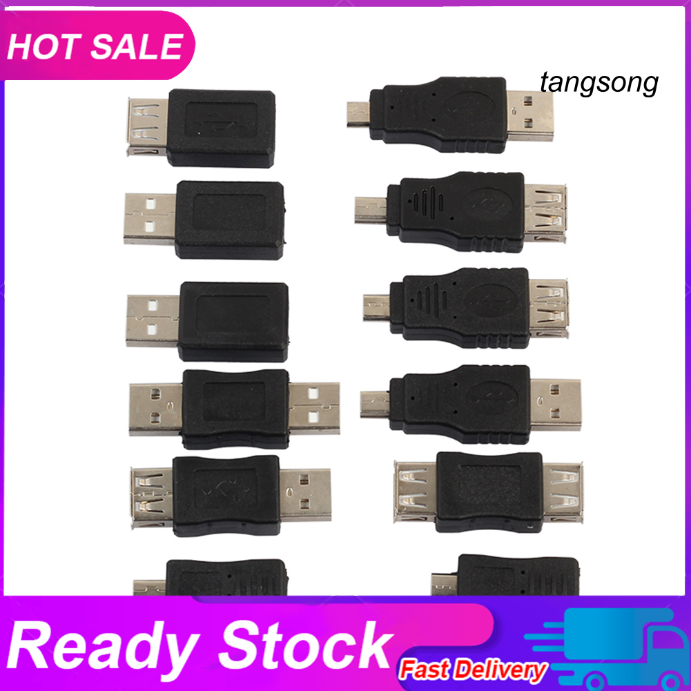 Bộ 12 Đầu Nối Chuyển Đổi Usb 2.0 Male Sang Female Micro