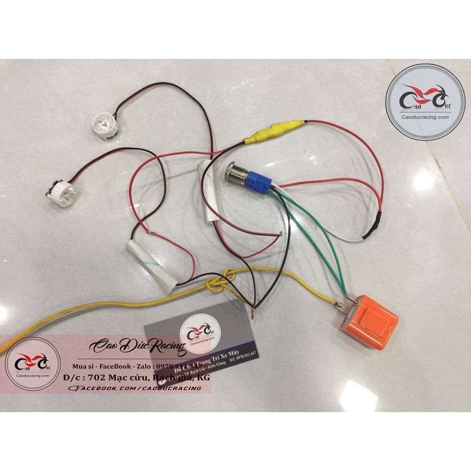 Mạch chớp ưu tiên Haza chớp 2 bóng xinhan (bao gồm mạch và công tắc led)