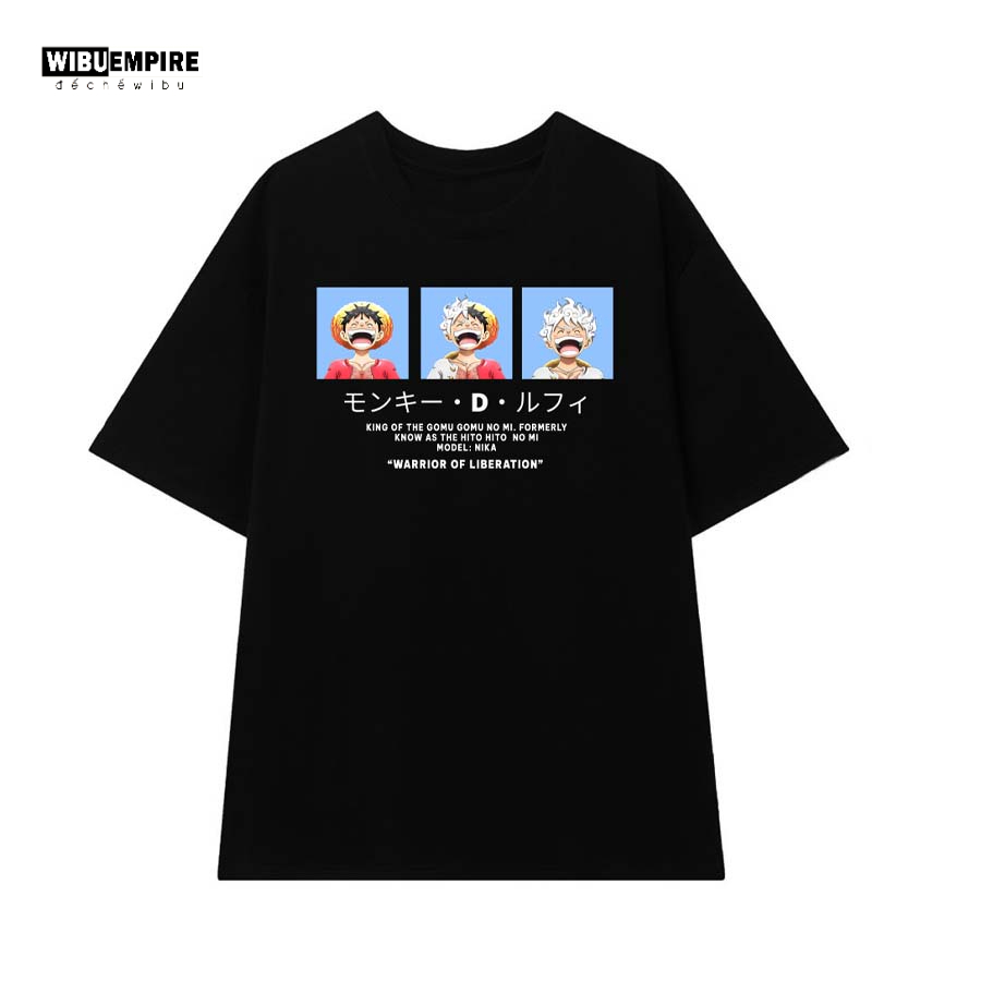 WIBU EMPIRE | Áo Thun Form Rộng Monkey D Luffy Nika | Anime One Piece - Áo Phông Unisex