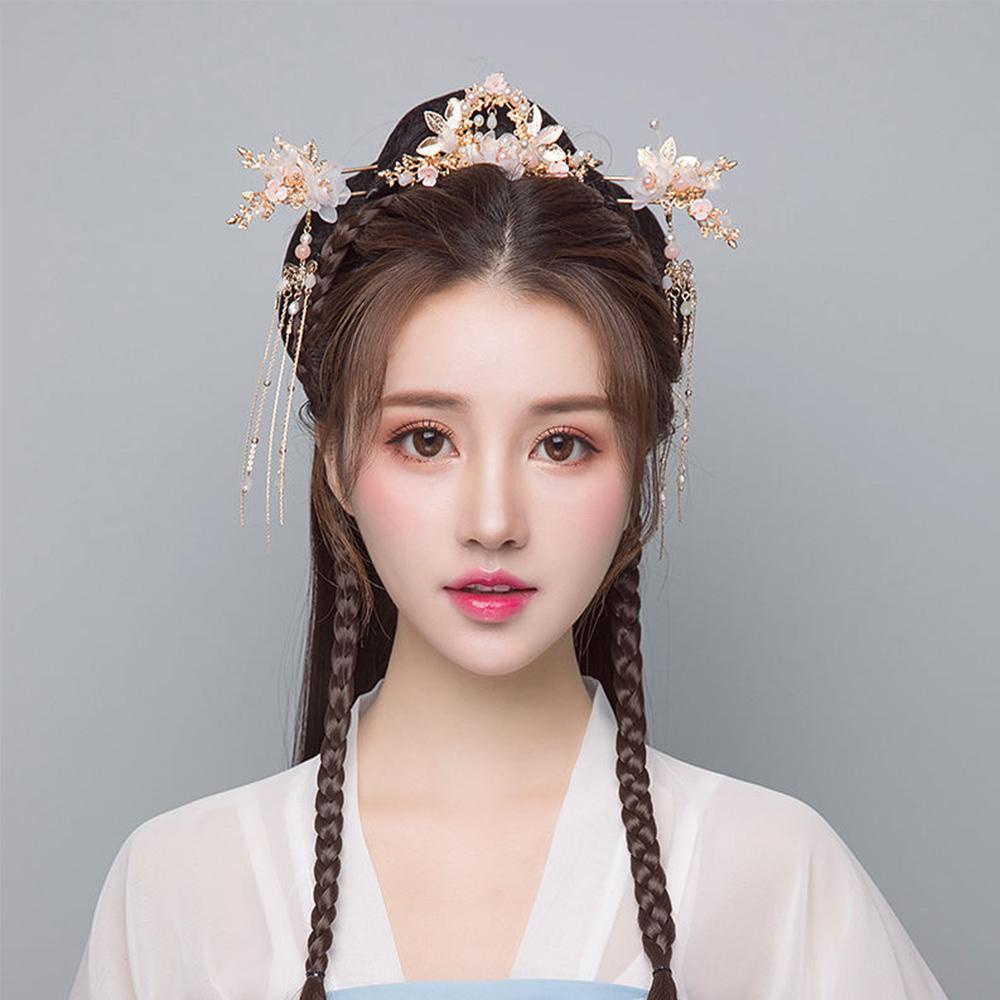 Trâm Cài Tóc Handmade Đính Hoa Tua Rua Phong Cách Trung Hoa Thời Trang Cho Nữ