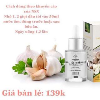 Dầu tỏi Huyền Phi { 100% thiên nhiên}