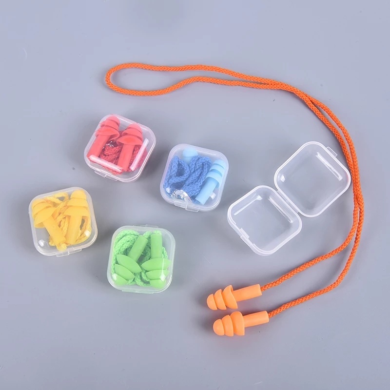 Cặp nút bịt tai bằng silicon mềm độc đáo chống thấm nước giảm tiếng ồn có thể tái sử dụng cho nam và nữ