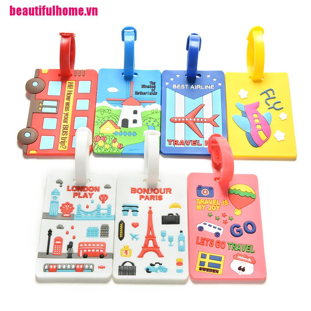 {beautifulhome.vn}Luggage Tags Labels Strap Name Address ID Suitcase Bag Baggage Travel Label Tag