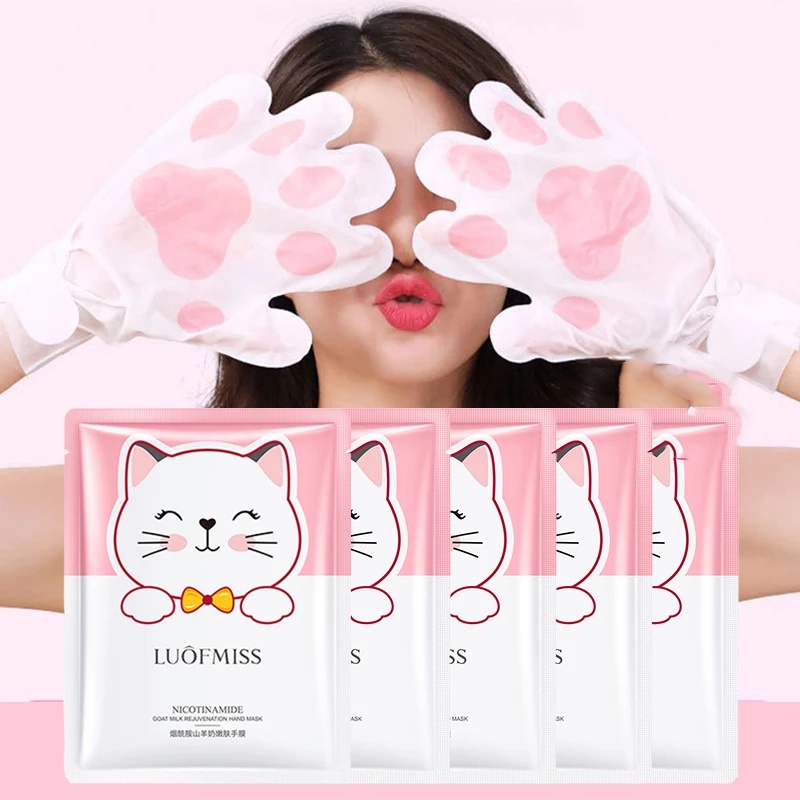 [Hàng mới về] Gói mặt nạ sữa dê niacinamide dưỡng ẩm làm trắng và trẻ hóa làn da tay/da chân
