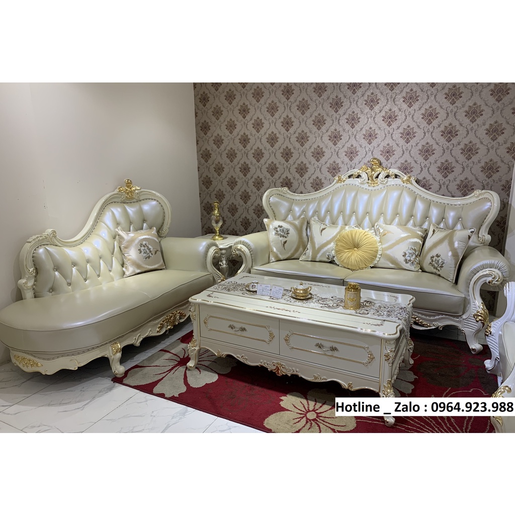 BỘ SOFA PHÒNG KHÁCH TÂN CỔ ĐIỂN DÁT VÀNG  9902B   ( Gọi ngay 0964.923.988 để hỏi giá )