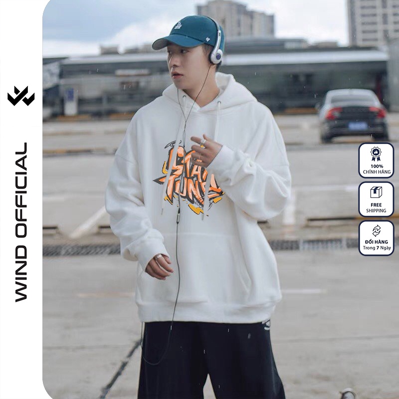 Áo hoodie unisex WIND form rộng nỉ nam nữ STAY TUNED HD11 thời trang thu đông oversize | BigBuy360 - bigbuy360.vn