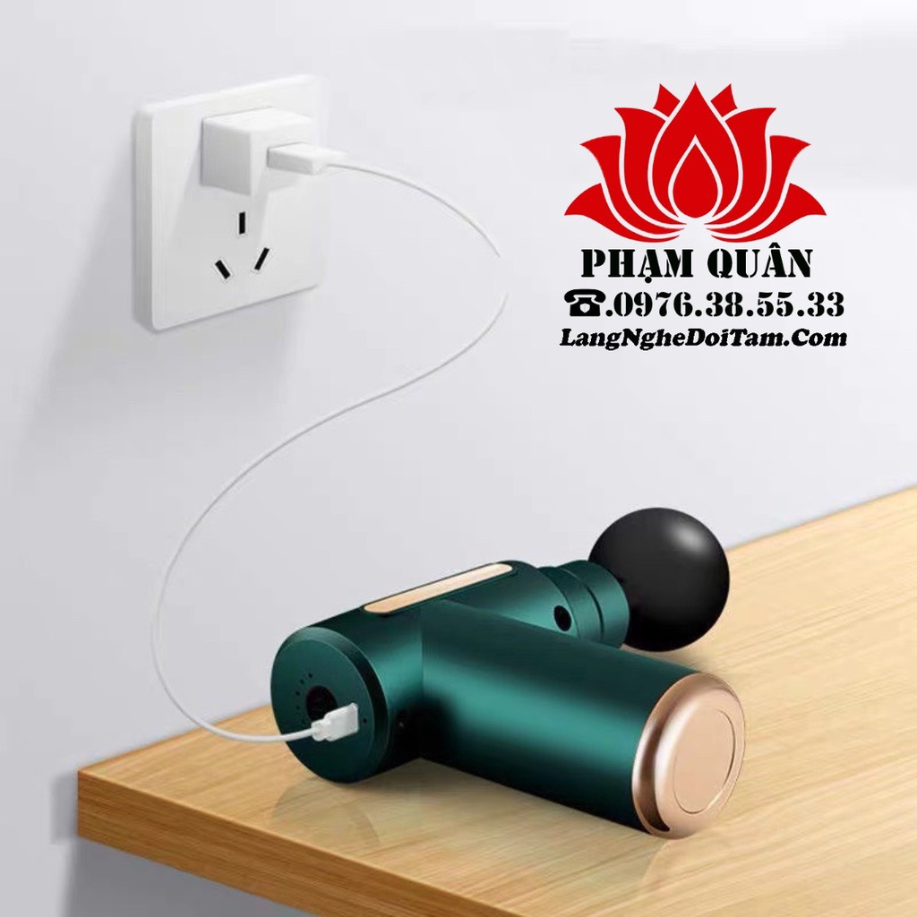 Súng massage toàn thân 6 cấp độ chuyên sâu vai lưng, giảm đau cơ