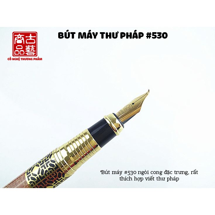 Bút máy thư pháp, Bút luyện viết tiếng trung Hero 530 - Ngòi cong 1.0