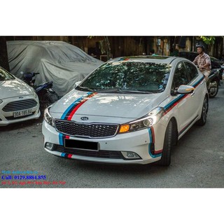 DECAL TRANG TRÍ SỌC CỜ 3 MÀU