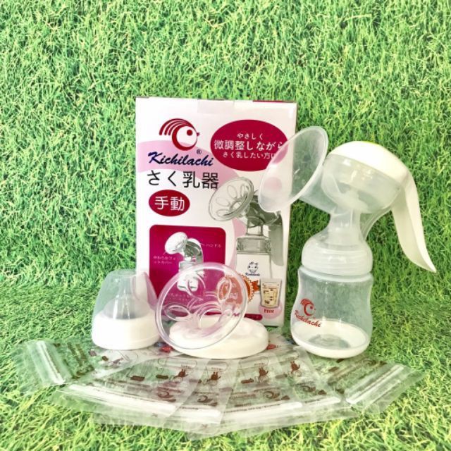 Máy vắt Sữa cầm Tay Kichilachi, Sami, Gb baby Nhật Bản - Tặng Kèm 5 Túi Trữ Sữa hàng lhính hãng