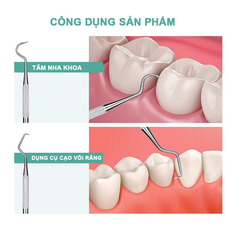 Dụng cụ cạo vôi răng chuyên nghiệp bằng thép không gỉ - Dụng cụ cạo vôi răng tại nhà#4