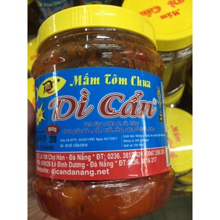 MẮM TÔM CHUA - DÌ CẨN -  ĐẶC SẢN ĐÀ NẴNG [combo 1 hủ 800gr]