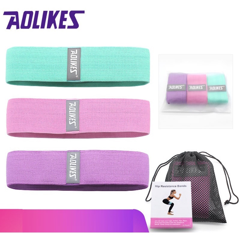 Dây Mini Band Đàn Hồi Kháng Lực Tập Mông Chân Đùi Aolikes Siêu Bền Chính Hãng