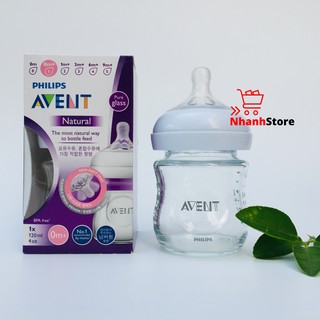 Bình sữa thủy tinh Avent Natural 120ml