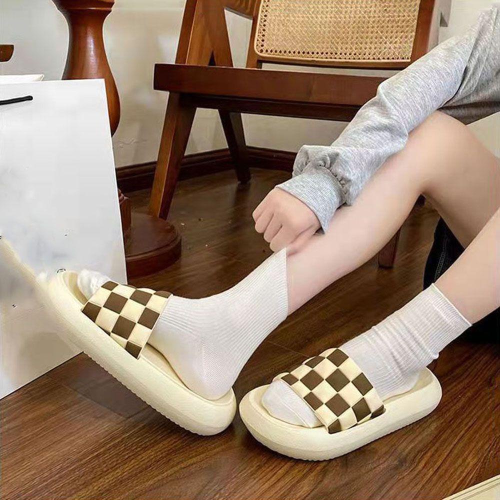IVORY Dép Đi Biển Đế Bằng Hở Ngón Thiết Kế Đơn Giản Thời Trang Cho Nữ