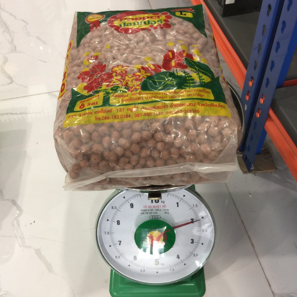 Đất nung Popper 6 Lít  giá thể trồng cây, trang trí bề mặt chậu, trồng thủy canh