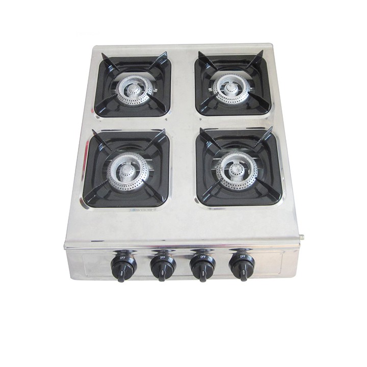 Bếp gas 4 họng vuông, bếp ga 4 lò làm mỳ cay, bánh xèo, cơm niêu