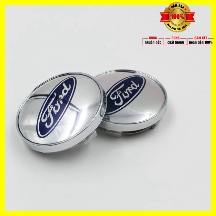 01 chiếc - Logo chụp mâm bánh xe ô tô Ford đường kính 60mm, Nhựa ABS