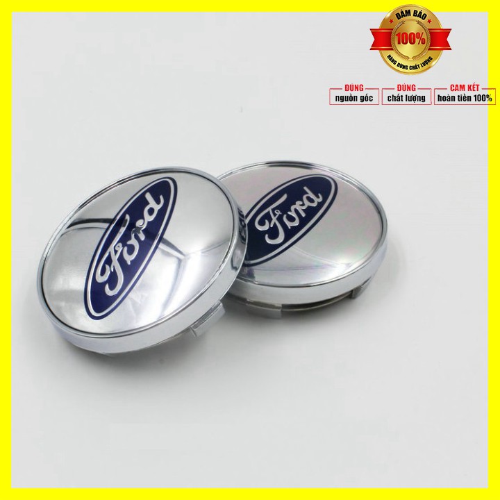 Logo chụp mâm bánh xe ô tô Ford đường kính 60mm, Nhựa ABS - 01 chiếc