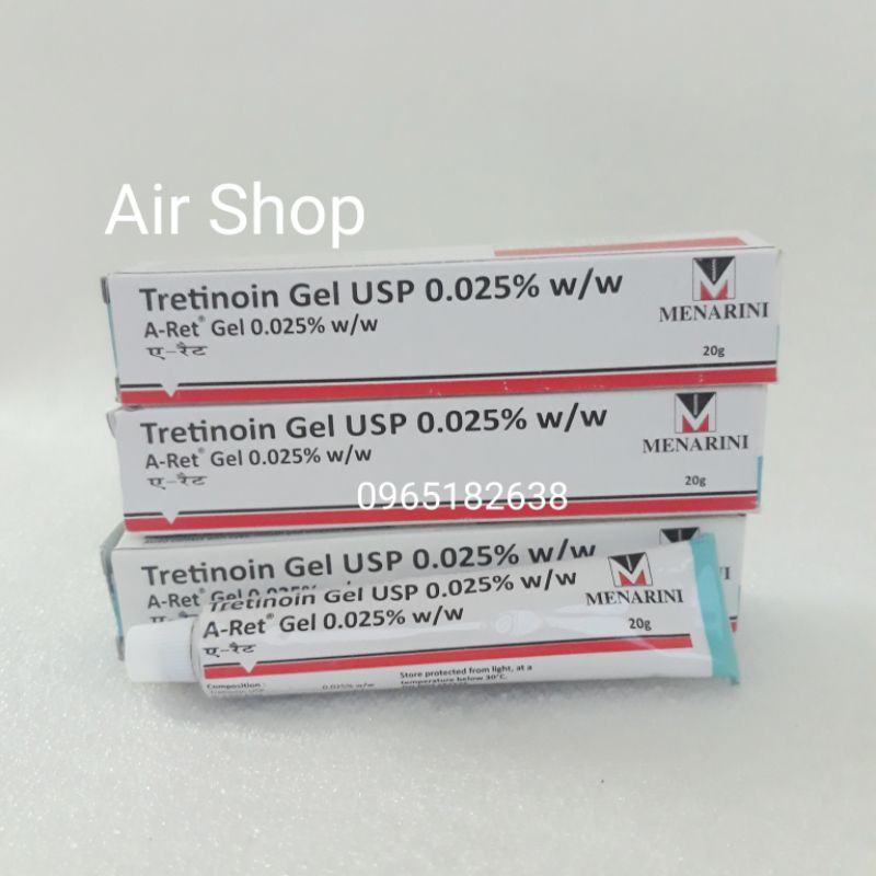 [Sẵn]Tretinoin Aret Gel Usp  0.025% 0.05% 0.1% [Chính hãng] Gel giảm mụn, chống lão hóa | BigBuy360 - bigbuy360.vn
