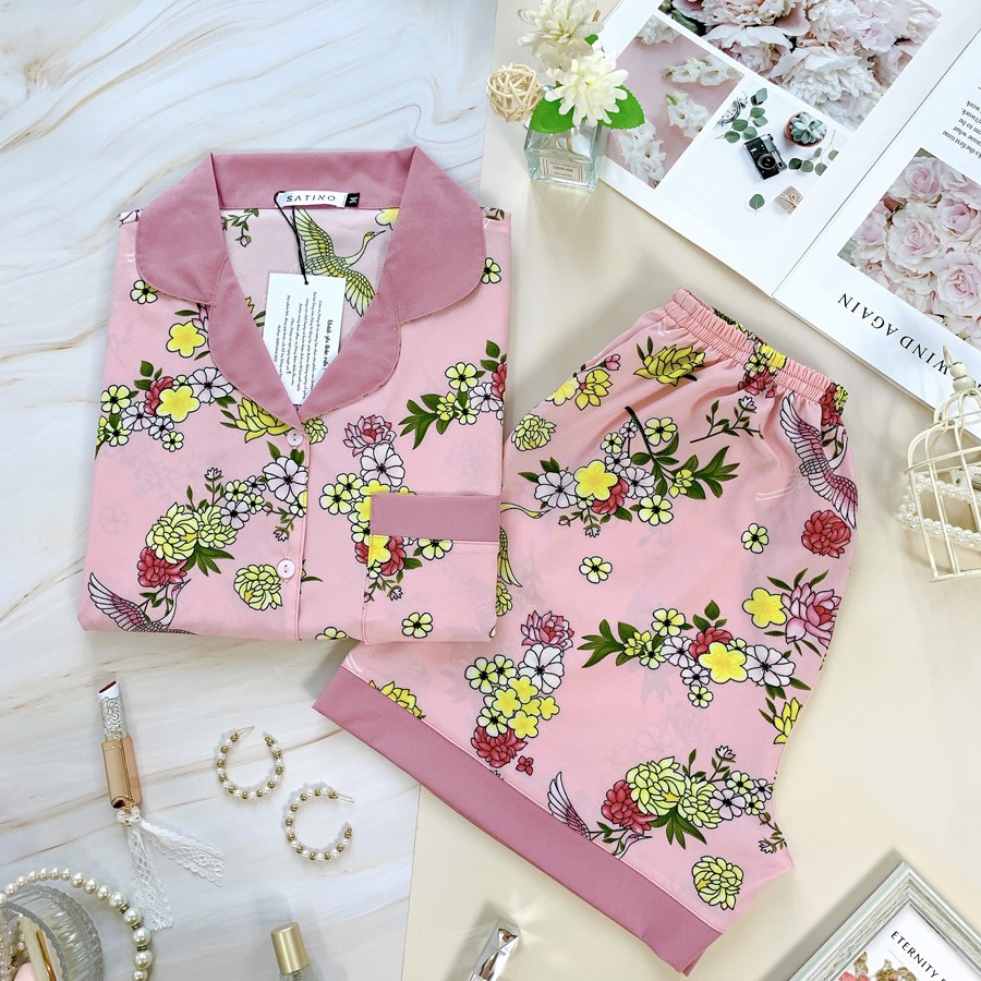 Pijama TNQN Hồng Hạc - Phối Hồng