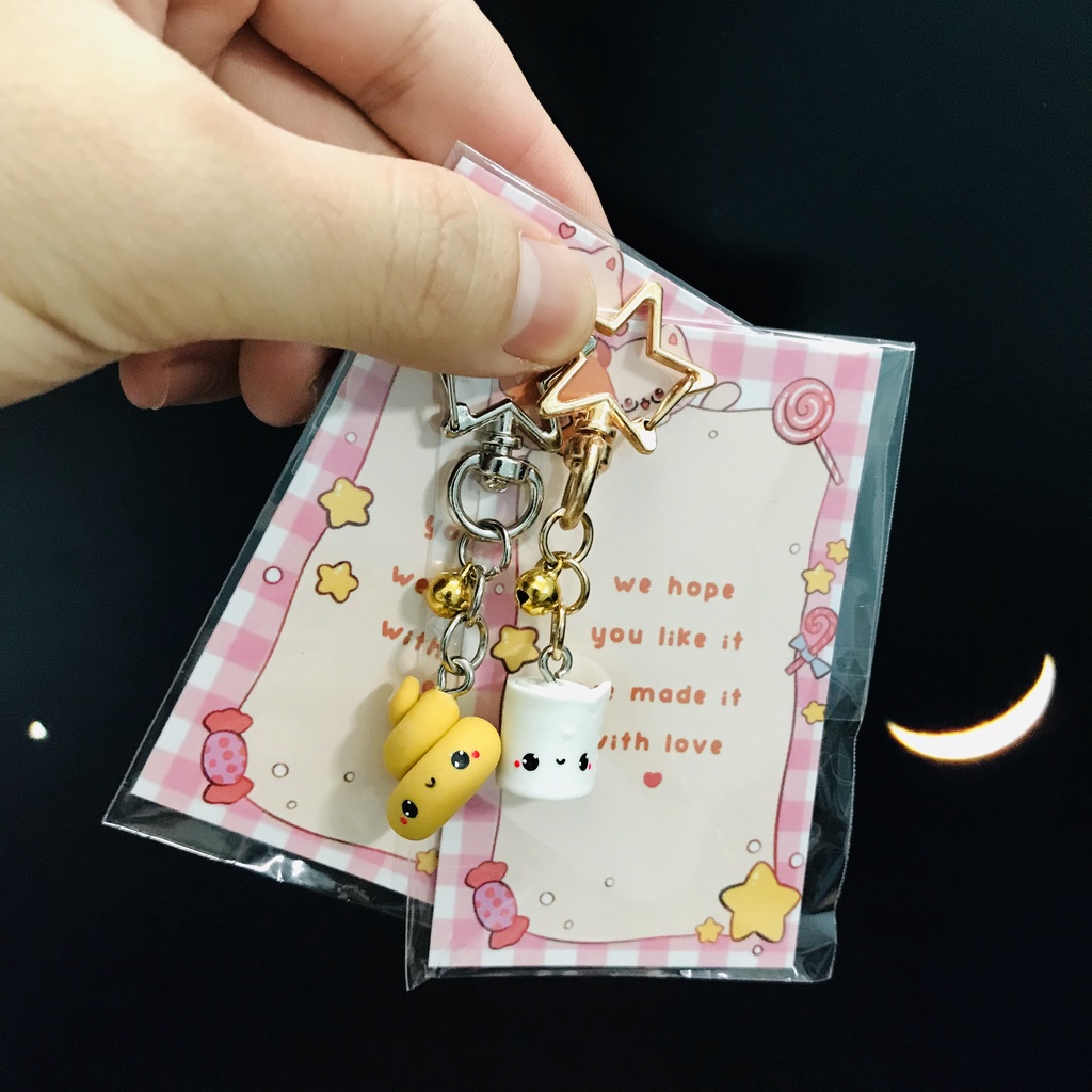 Móc khóa Handmade đất sét Nhật Bản siêu xinh