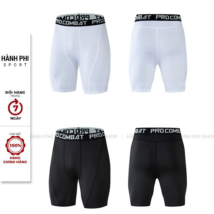 Quần Legging thể thao nam PRO COMBAT Dáng ngắn - Quần giữ nhiệt nam dạng đùi chuyên GYM Bóng Rổ Đá Banh QL01  ྇