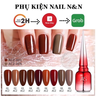 Sơn gel AS mẫu chai đỏ nhọn mã ACZ chính hãng chai 15ml
