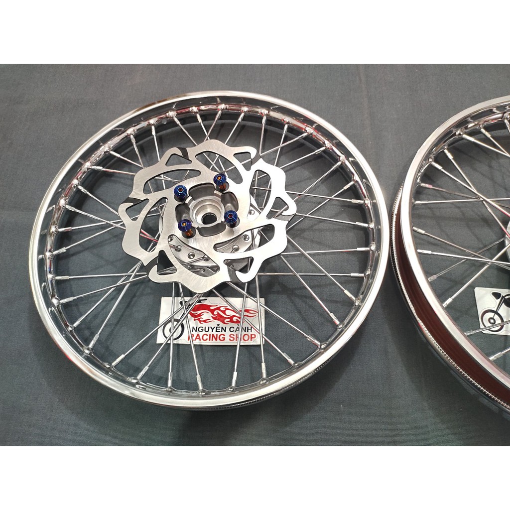 Bộ bánh căm đùm niềng xe wave bản 1.40 1.60