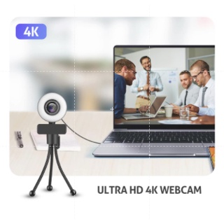 Webcam 1080p 2k 4k Hd Có Đèn Cho Máy Tính
