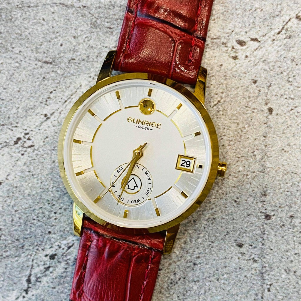 Đồng hồ Sunrise nữ chính hãng Nhật Bản L2115PA.GL.T - kính saphire chống trầy - bảo