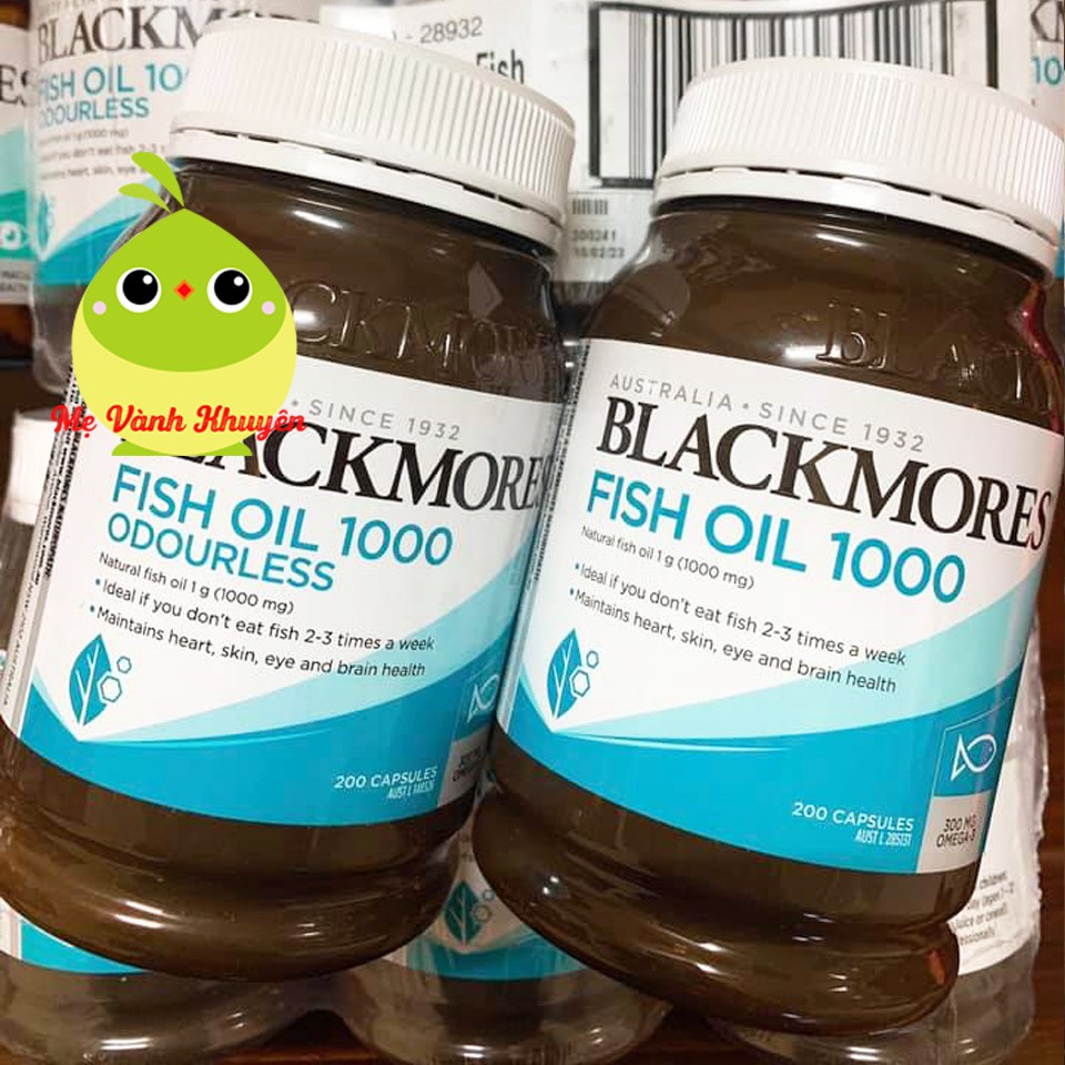Dầu cá không mùi Blackmores Fish Oil Odourless, Úc (400v)