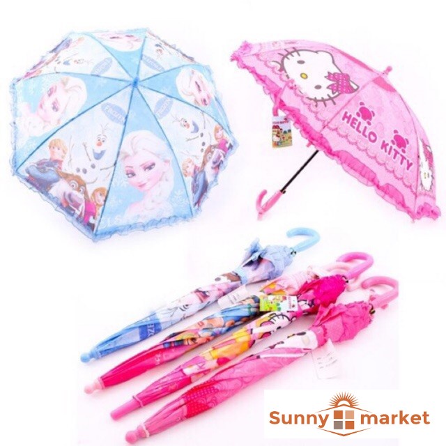 Ô dù in hình hoạt hình dễ thương cho bé gái