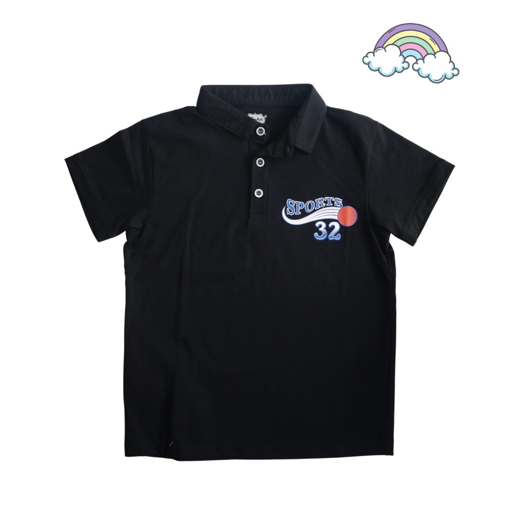 Áo Polo Cộc Tay Bé Trai In Sport 32 Cotton Chun 4 Chiều Siêu Mát SILBER KIDS