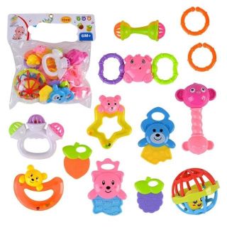 Set lục lạc 7- 10 chi tiết gặm nướu mềm cho bé