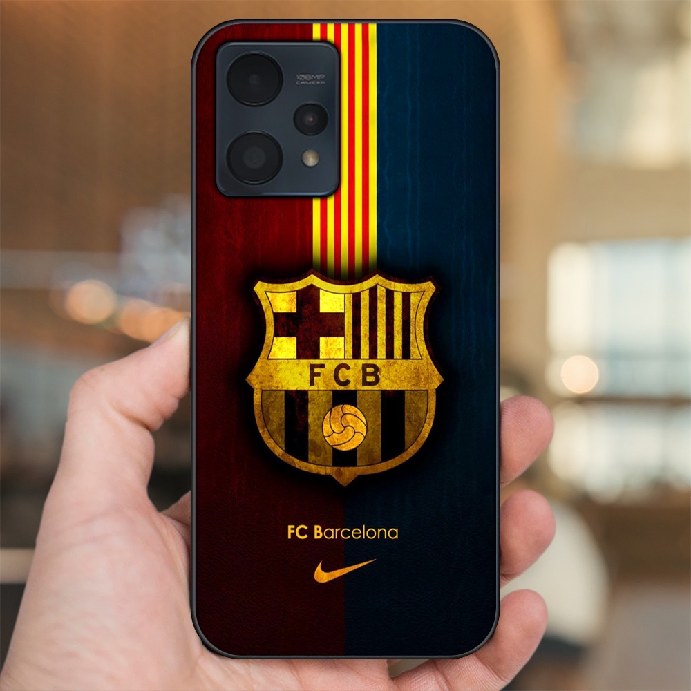 Ốp lưng Realme 9, 9 Pro, 9 Pro Plus viền đen in hình Barcelona Barca