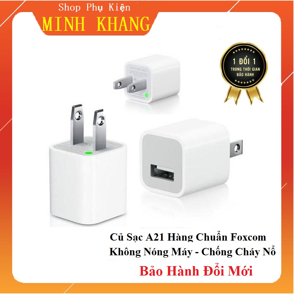 [Rẻ Vô Địch] Củ Sạc Iphone A21 Hàng Chuẩn Foxcom Không Nóng Máy - Chống Cháy Nổ