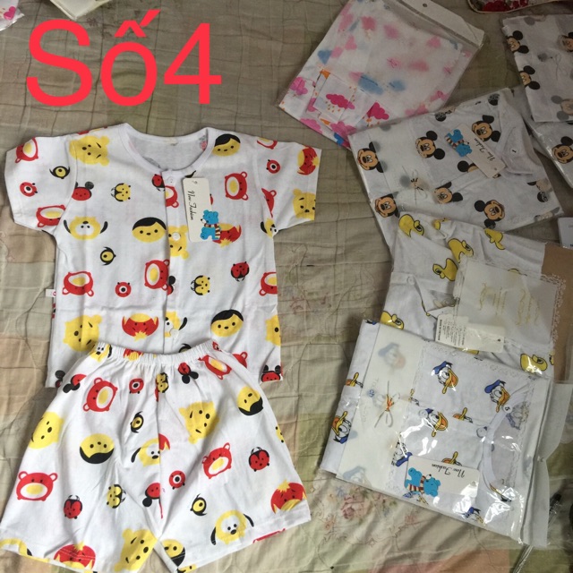 Bộ cotton giấy bé trai, bé gái