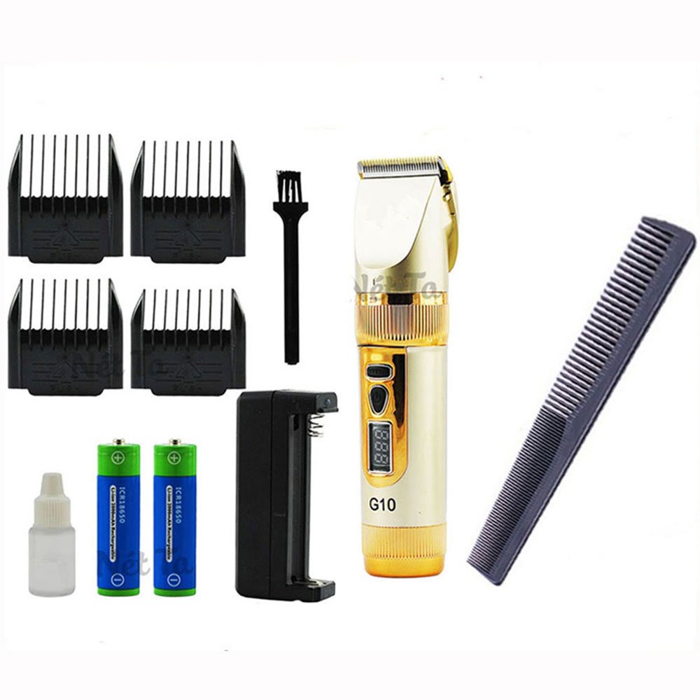 Tông Đơ Hớt Tóc Chuyên Nghiệp G10 TẶNG KÈM Pin SƠ CUA + Lược Cắt Tóc