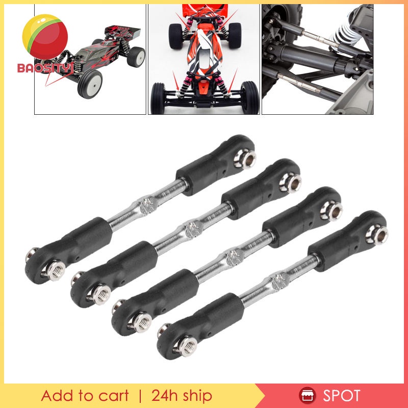 Set 1 / 4 Thanh Servo Bằng Kim Loại Nâng Cấp Có Thể Điều Chỉnh Kèm Ốc Vít Thay Thế Cho Xe Hơi Điều Khiển Từ Xa ZD Racing Hobao HPI