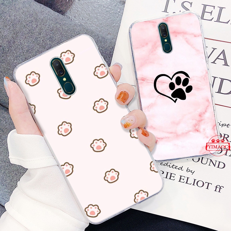 Ốp điện thoại TPU dẻo trong in hình dấu chân mèo cho OPPO A3S A5 A37 A39 A5S A7 A59 F1S F3 A1 F5 F7 F9 Pro 42Q | BigBuy360 - bigbuy360.vn