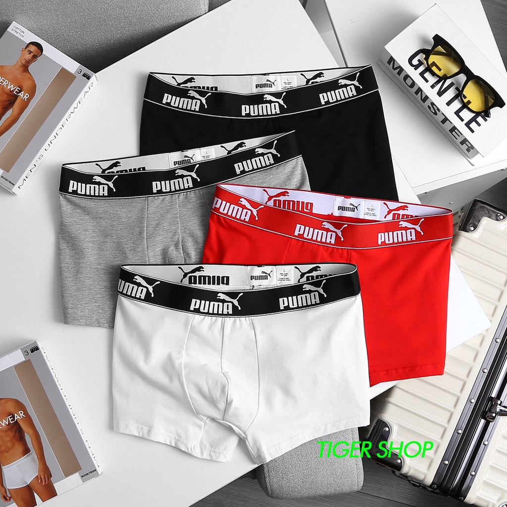 Quần Lót Nam Sịp Boxer PM Chất Vải Cotton 100% Nhẹ Thoáng Mát Co Giãn Thoải Mái PM01