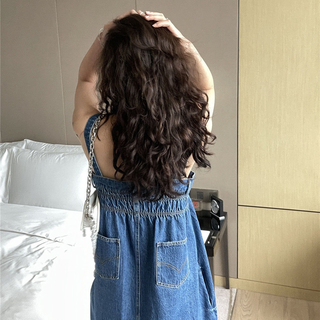 ✜✈Đầm Denim Dáng Chữ a Thời Trang Mùa Hè Mới 2021 Cho Nữ