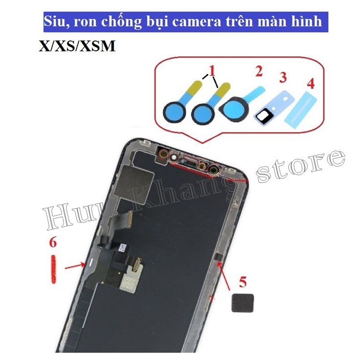 Siu, ron chống bụi camera trên màn hình X/XS/XSM